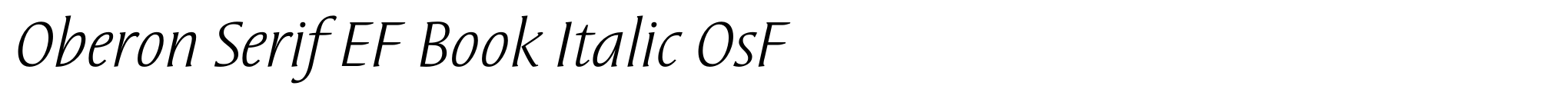 Oberon Serif EF Book Italic OsF image